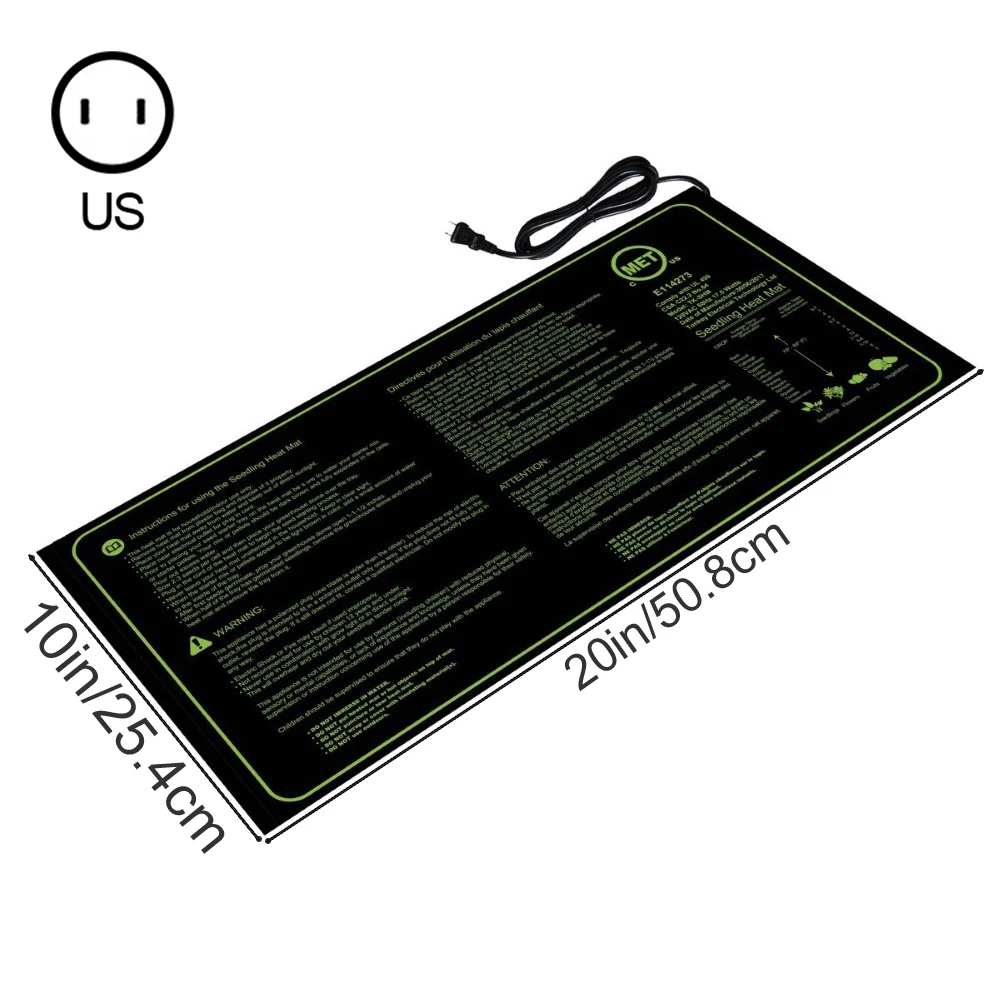 

Seedling Heating Mat Waterproof Plant Seed Germination Propagation Clone Starter Heated Pad Household Garden Supplies