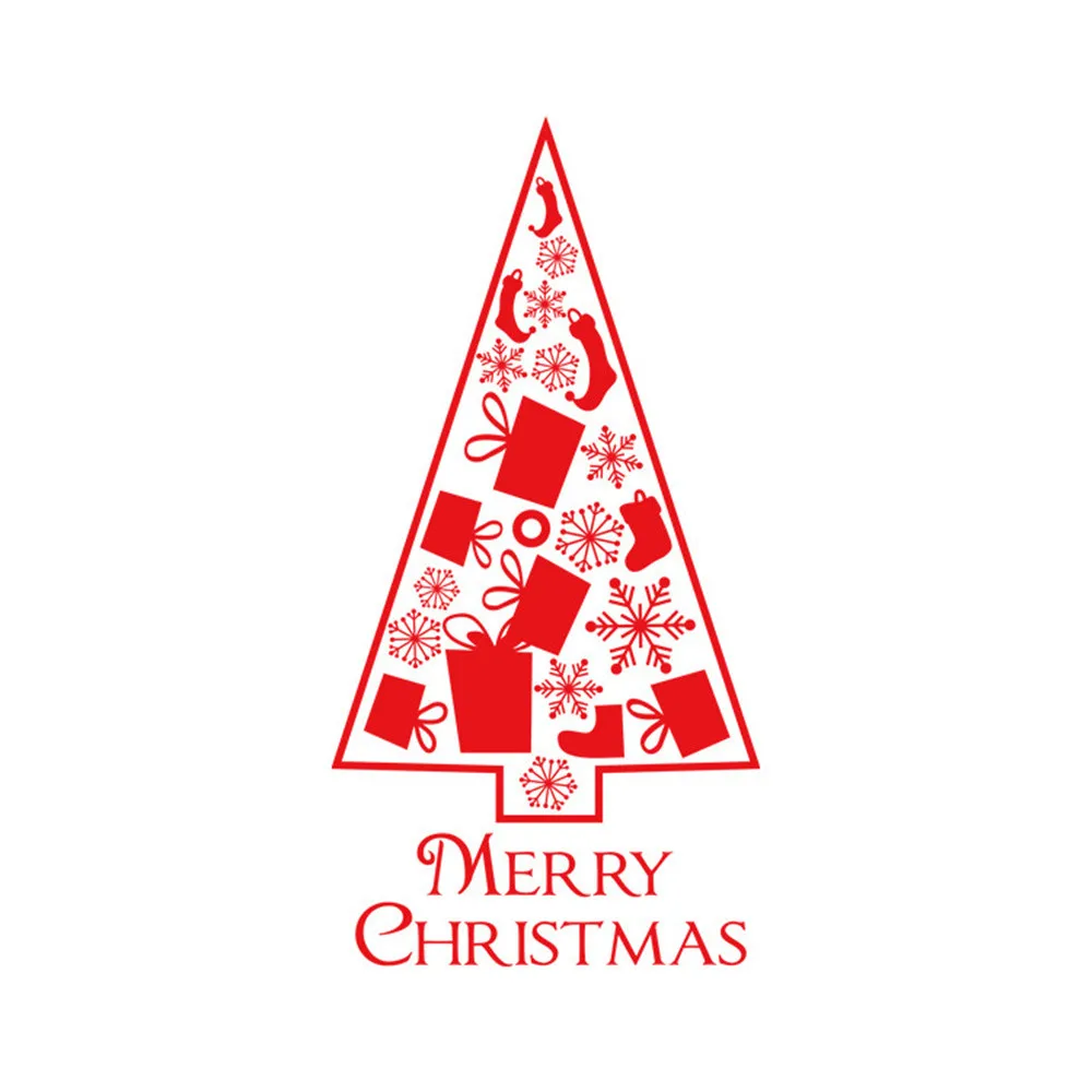 2019 Счастливого Рождества фотообои Декор Наклейка Съемная Красная