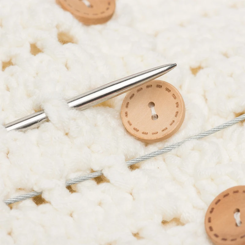 

80CM Length Knitting Tools Circular Needle Sets Stainless Steel Handle Ring Crochet Hook DIY Pins Hand Sewing Needlework Craft