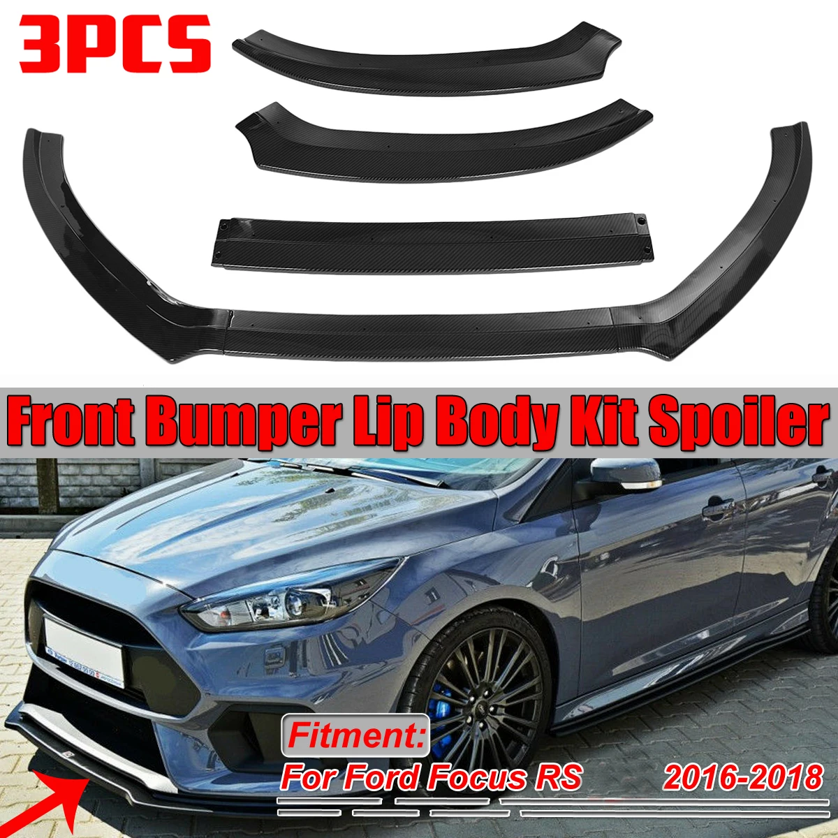 Карбоновый спойлер для Ford Focus RS / ST 2016 2017 2018 3 шт.|Амортизаторы| |