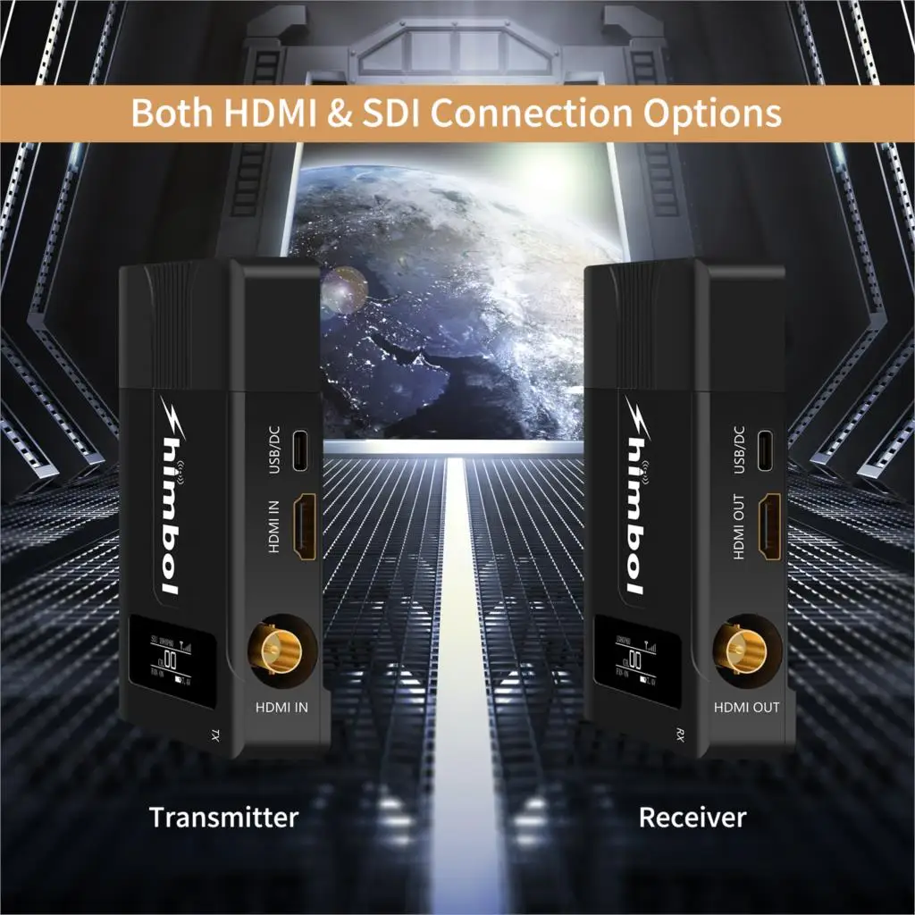 Беспроводная система передачи видео SHIMBOL 200m HD передатчик изображения SDI 1080P для