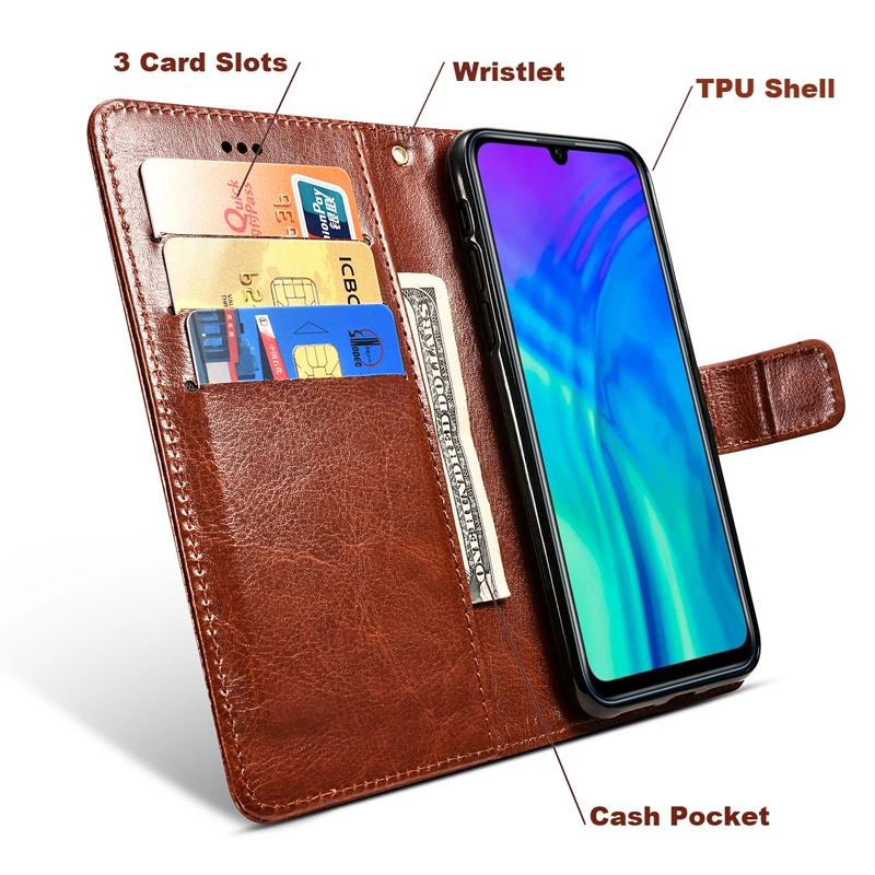 Флип-чехол для телефона Для Doogee N20 бумажник чехол Funda кожи с держателем Сло Экран