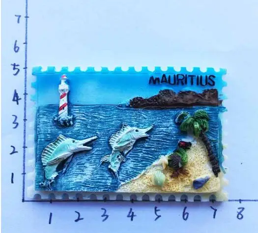 

Mauritius creative swordfish stamps Fridge Magnet Souvenir Sticker Home Decoratioins