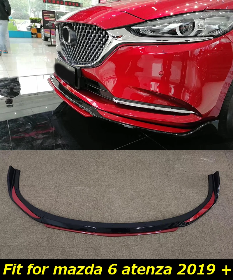3 шт. спойлер на передний бампер для Mazda 6 Atenza 2019 2020 накладка из углеродного волокна