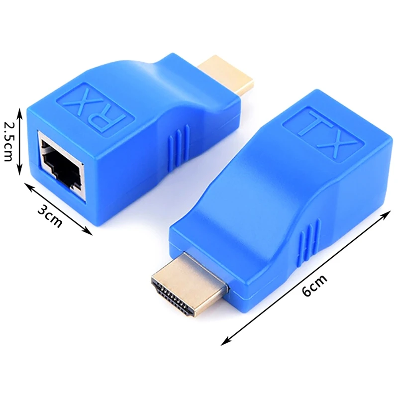 2 шт. удлинитель HDMI на RJ45 1080P с дальностью передачи до 30 м | Электроника