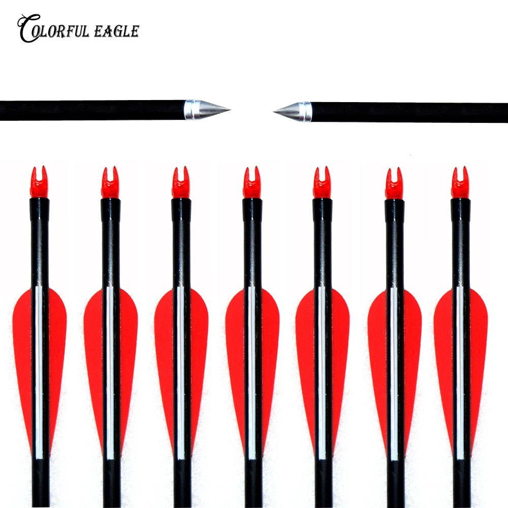 Стрельба из лука охотничьего пальца с рифлеными перьями искусственная стрела