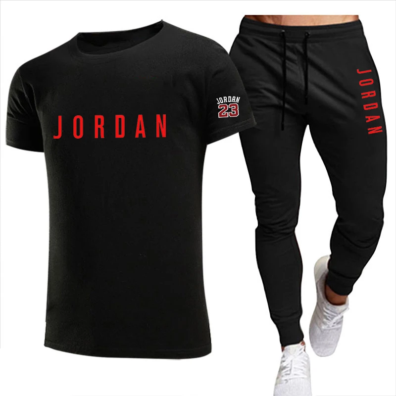 

2021 summer new men's sports casual short-sleeved suit short-sleeved T-shirt men's casual sportswear