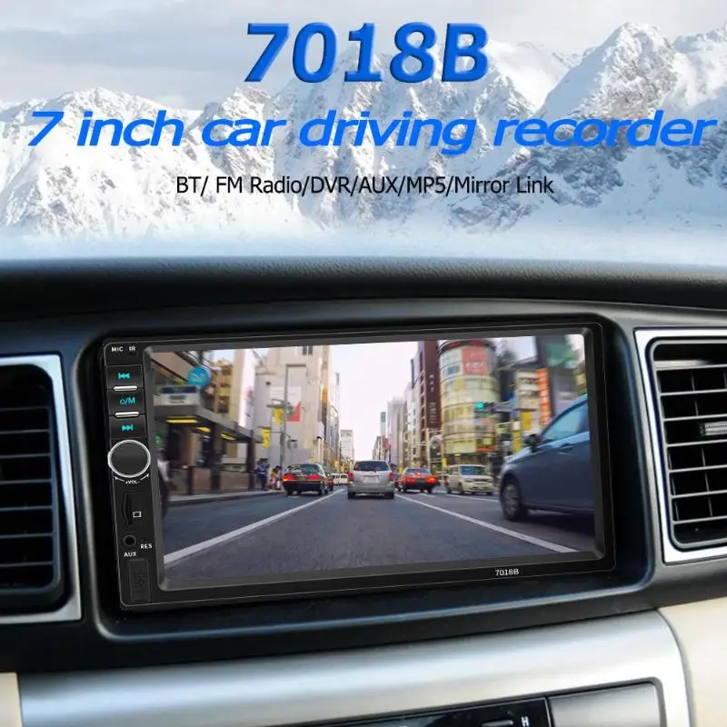 SWM 7018B 2DIN 7 дюймов экран Bluetooth автомобильный стерео Мультимедийный плеер AUX USB TF FM