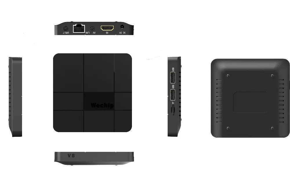 Wechip V8 новейший Amlogic S905W Android BOX 2G/16G Android 7.1.2 tv BOX четырехъядерный 2,4G беспроводной wifi телеприставка pk X96 mini