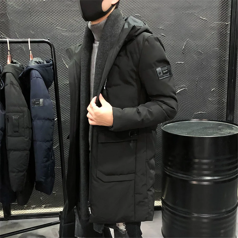 WWKK мужская одежда с несколькими карманами мужские ветрозащитные теплые пальто