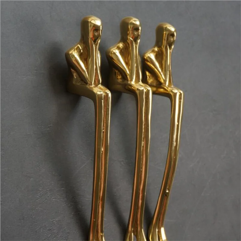 1 шт. чистый Медь олень Портрет с выдвижными ящиками дверная ручка для шкафа шкаф