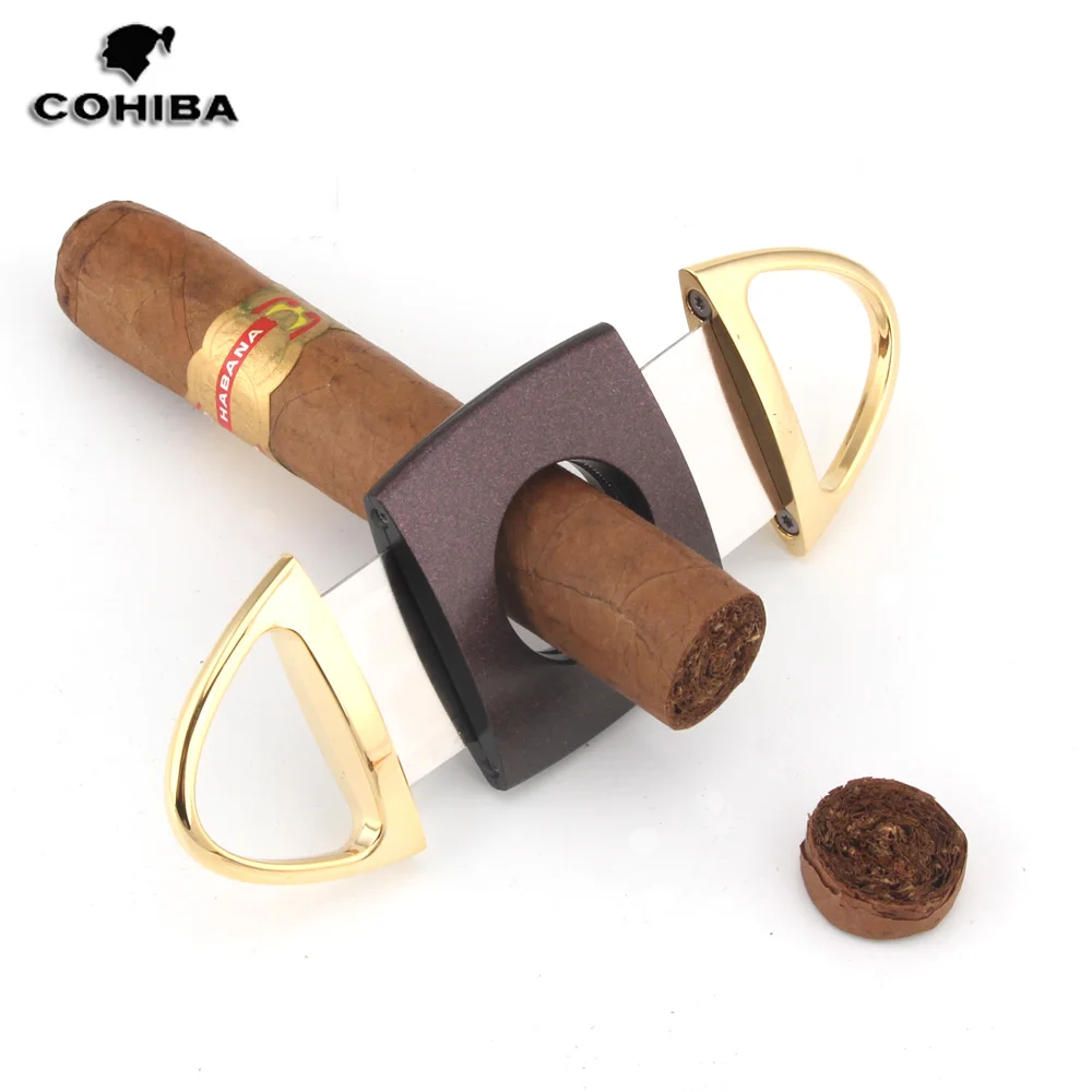 Нож для резки сигар COHIBA тупой нож с двумя лезвиями карманные ножницы табака