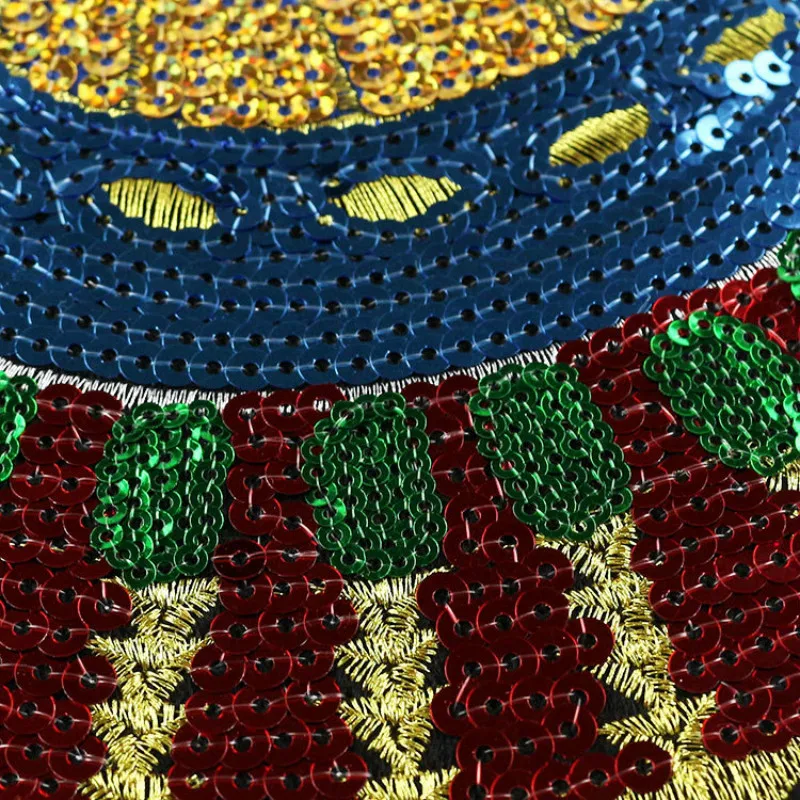 UFO Alien Spaceship Sequins Patches Large Patch for Clothing Jackets Clothes Sticker Sewing on Applique DIY Craft Apparel | Дом и сад