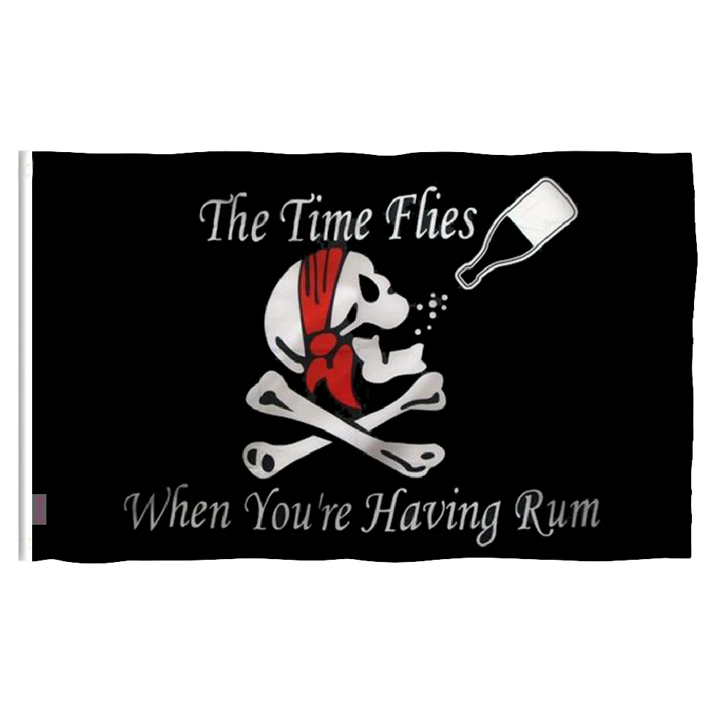 

Candiway 90X150cm Drinking skeleton Flag South Skull Banner