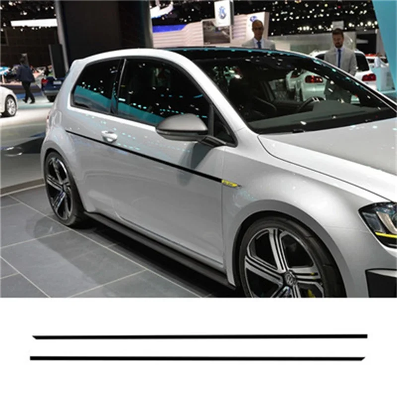 2 шт. для Volkswagen VW Polo Golf автомобильные наклейки на талию дверь боковая юбка длинные