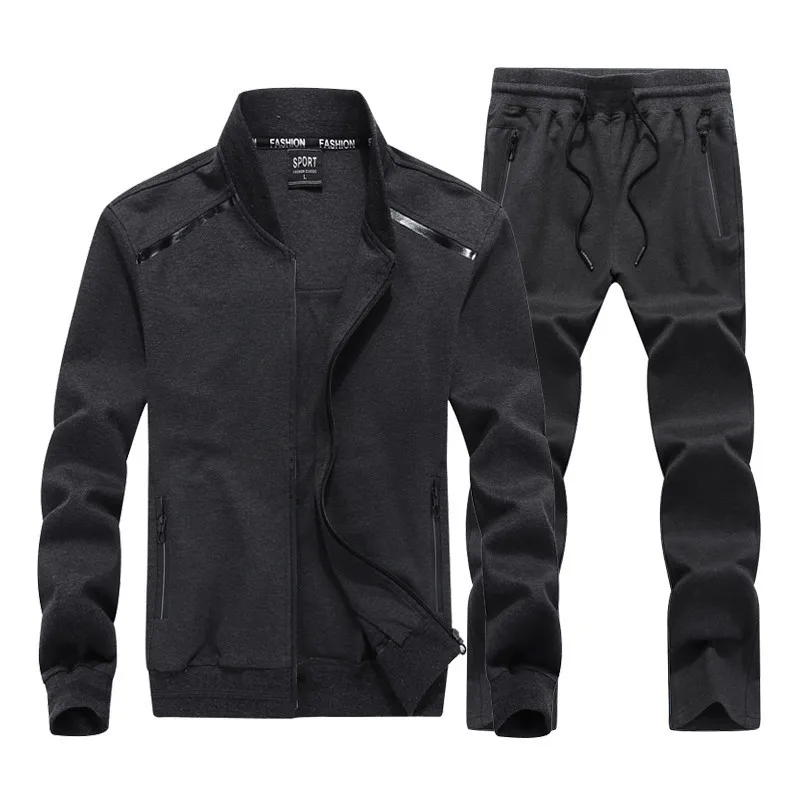 

New Fashion Tracksuit Spring Autumn Mens Sportswear Quality Sets Male Sweatshirts Casual Jacket + Pants Suit Plus Size 8XL 9XL