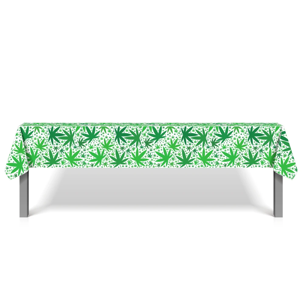 

130*220cm Summer Leaf Hawaii Party Decorations Tablecloth Palm Leaves Disposable Tableware Happy Birthday Day Tablecover
