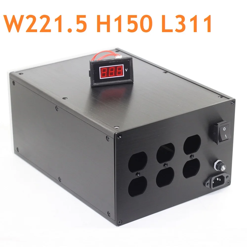 

Блок питания из анодированного алюминия с американской вилкой, встроенный корпус W221.5 H150 D311, анодированный Hi-End кожух, DAC декодер