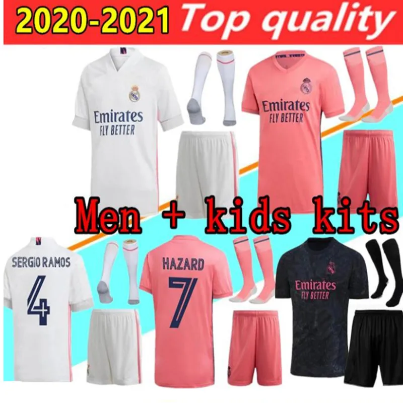 

adults kit kids kit shirt Top Quality VINI JR. JOVIC BENZEMA MODRIC HAZARD VALVERDE SERGIO RAMOS new 20 21 Real MadridES shirt