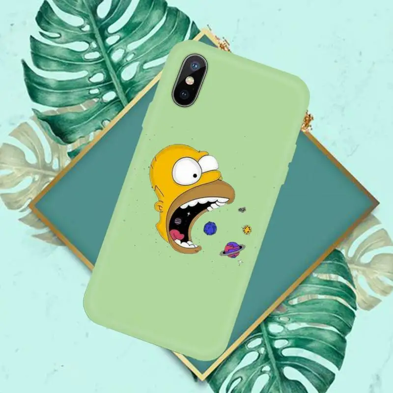 

Homer J. Simpson Phone Case Candy Color for iPhone 11 12 mini pro XS MAX 8 7 6 6S Plus X SE 2020 XR