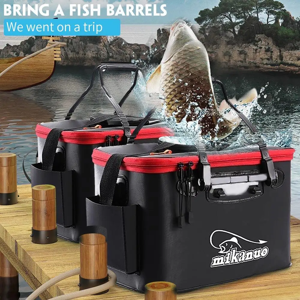 

Fishing Bucket Durable Waterproof EVA Multipurpose Fresh Keeping Camping Travel Pleasure Fishing Bags Storage Hiking