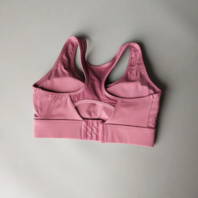 pink Спортивный бюстгальтер Peeli Racerback, ударопрочный бюстгальтер для спортзала, женский бюстгальтер с мягкими чашечками для йоги, розовый бюстгальтер для тренировок, противоударные топы для фитнеса, спортивные топы для бега, Bh - Цвет: pink