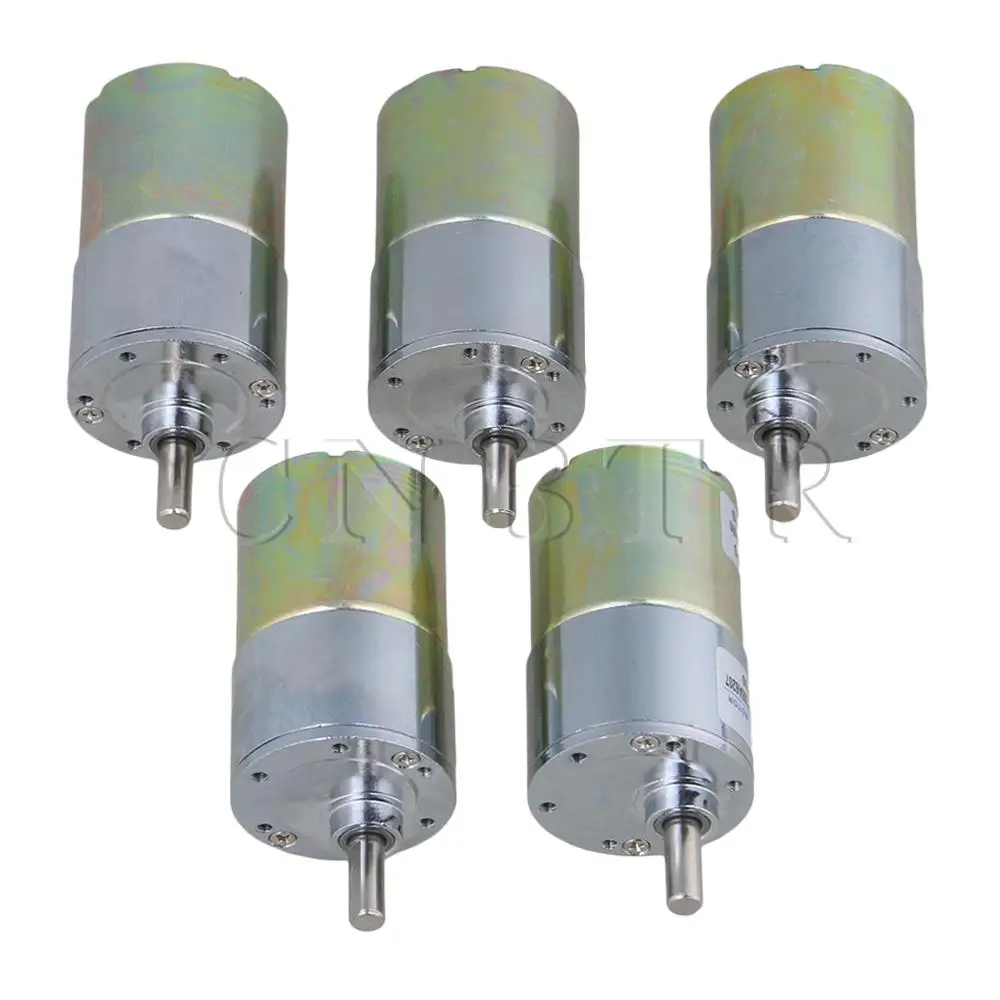 CNBTR 5 шт. 7 5x3 см DC12V 100 об/мин серебристый редуктор скорости Электрический