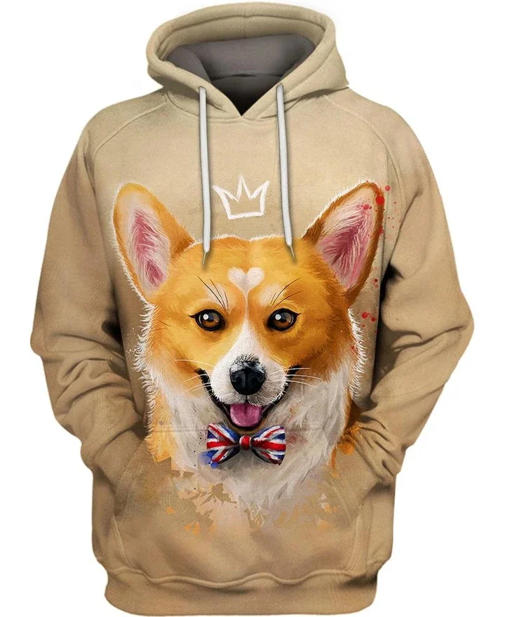 

PLstar Cosmos animal cute dog shaba Inu The Queen's Corgi 3d hoodies/Sweatshirt Winter autumn funny long selvee streetwear