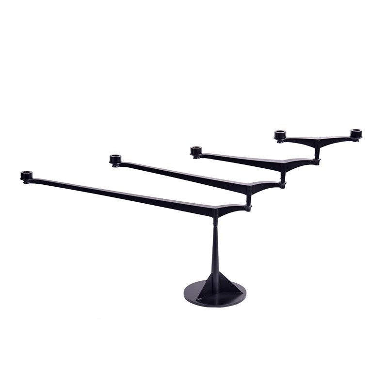 

Nordic Vintage Large Candle Holder Black Metal Spin Luxury Pillar Candle Holder Portavelas Dorado Wedding Centerpieces WB50ZT