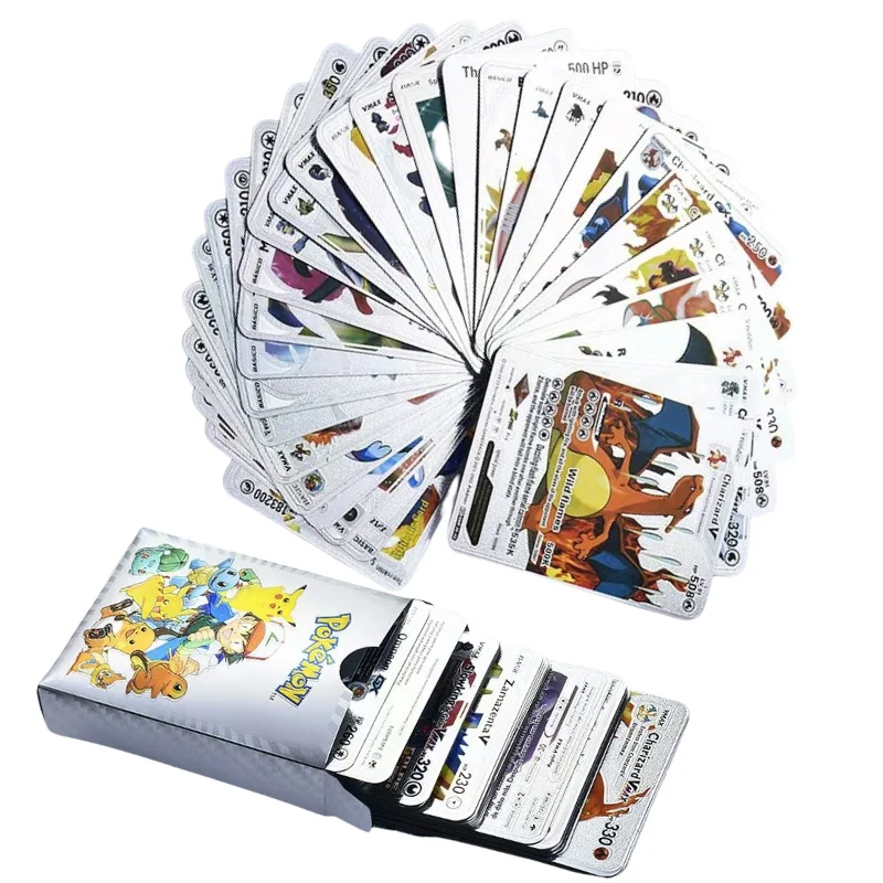 

2022New 27-54 карты Pokemon металлическая карта V Card Пикачу; Чаризард Golden Vmax карта Детская фотография Рождественский подарок