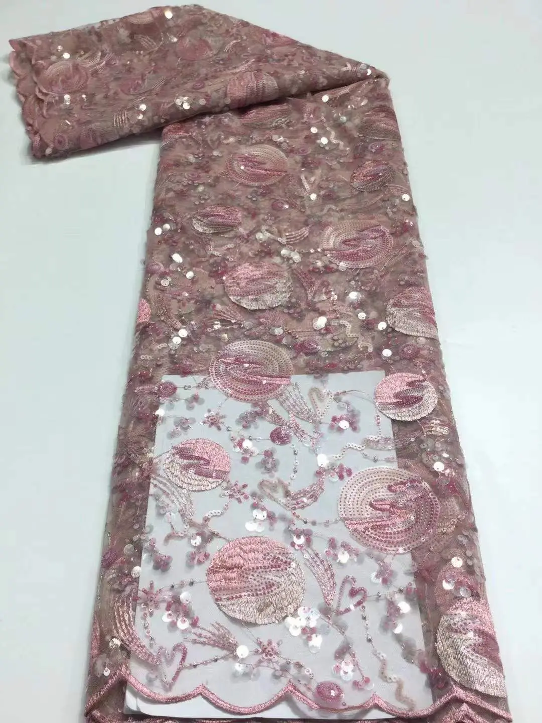 Роскошные бусины кружевная ткань ручной работы французское свадебное платье