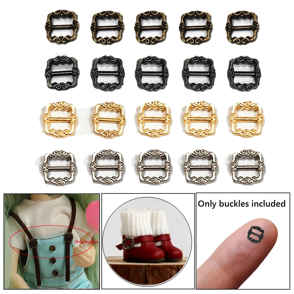 Новинка 20/40 шт. ультрамаленькие сумки для кукол с трехскользящим узором пряжка