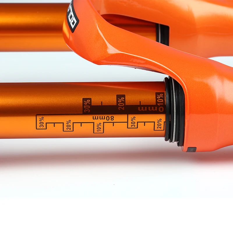 Велосипедная вилка BOLANY Solo Air Orange MTB передняя подвеска прямая/коническая RL/LO 26/27 5/29