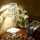 Акриловый прозрачный Настольный светильник с кристаллами, USB прозрачные настольные лампы с призмой, для спальни, прикроватного столика, светильник с кристаллами, художественное украшение, светильник