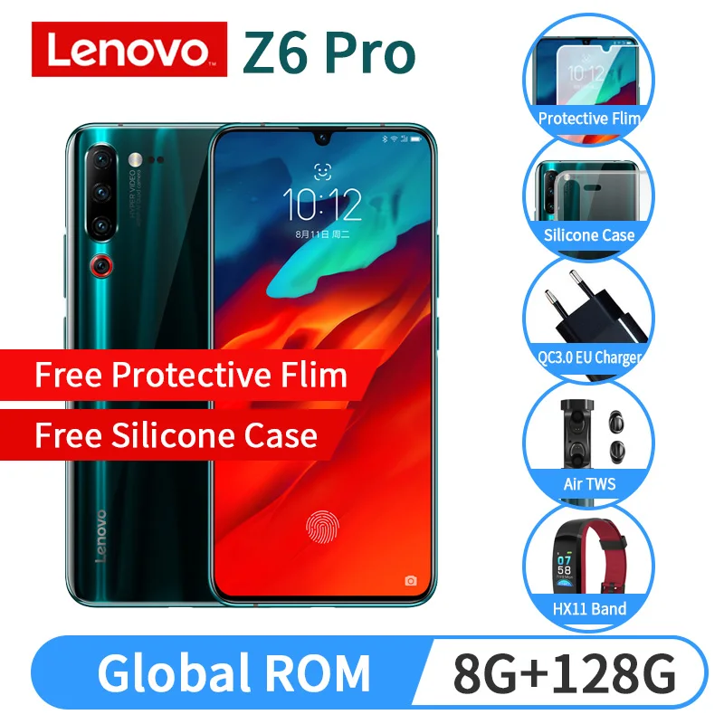 Lenovo Z6 Pro с бесплатным подарком восьмиядерный смартфон Snapdragon 855 8 ГБ 128 6 39 дюйма
