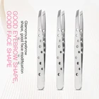 1 шт. пинцет для бровей из нержавеющей стали Антистатический прямой кончик точный Пинцет для накладных ресниц макияж для обрезки бровей