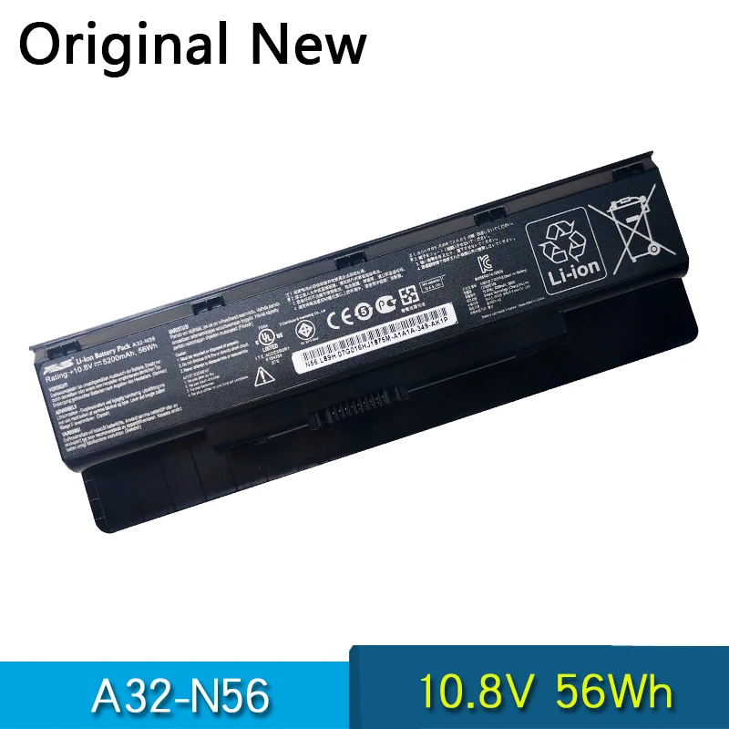 Оригинал A32 N56 Аккумулятор для ноутбука ASUS N46 N46VM N46V N46VZ N46VJ N56V N56VJ N56VZ N56VM N76 N76VJ N76VM N76VZ