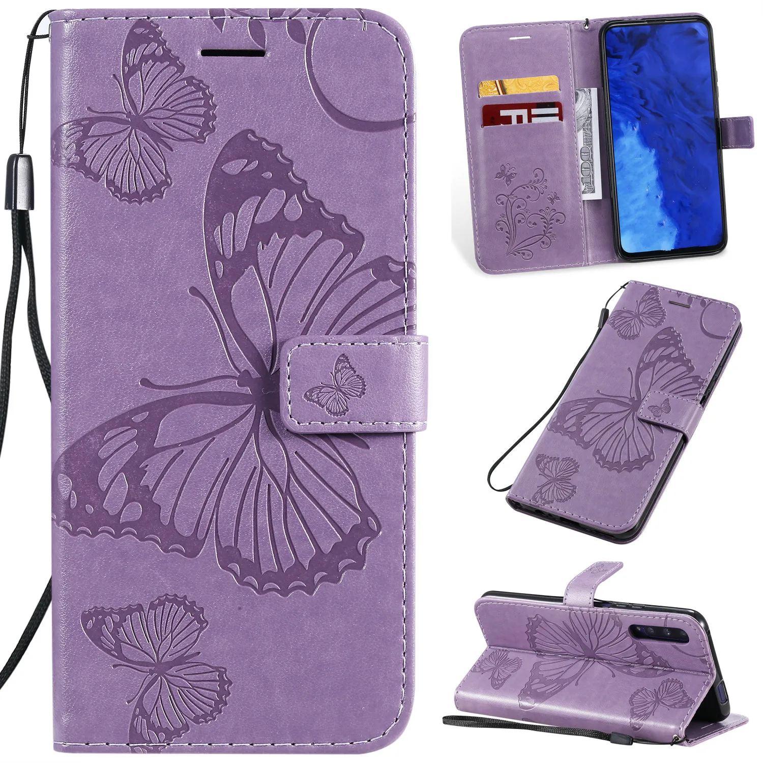 Кожаный чехол для телефона huawei honor 2i 7X 6c 6A 8 P8 p9 p10 NOVA MATE 10 9 lite pro mini wallet cover 3D бабочка