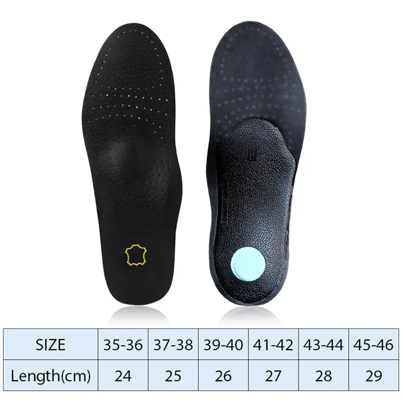 

Orthopedic Insoles Leather Arch Support Shoes Pad for Flat Feet Plantar Fasciitis Insole Women Men Care Foot Pain Inserts Pads