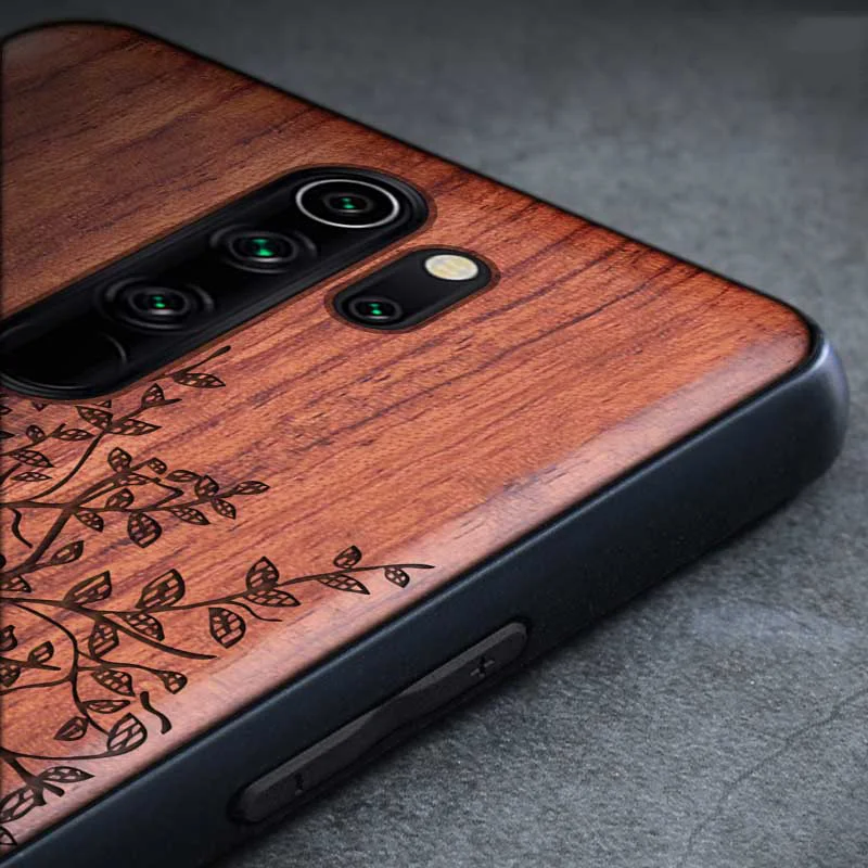 Wood Case For Xiaomi Redmi Note 8 7 Pro K20 100% Natural Wooden TPU Phone Mi 9 SE Lite Mix 2 2S 3 Cases |