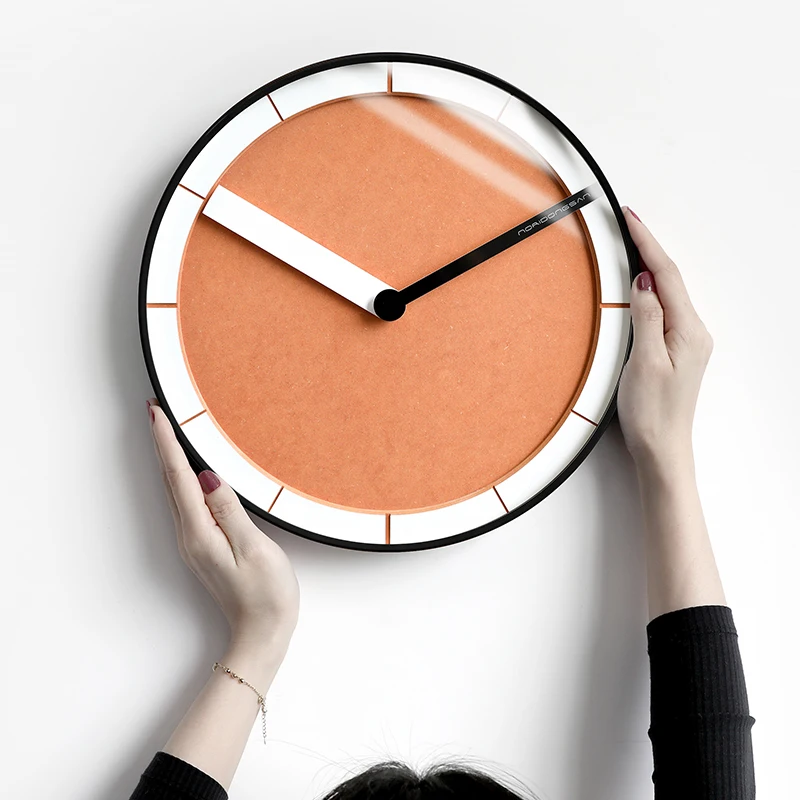 

Cute Bedroom Glass Wall Clock Hands Classic Creative Living Room Silent Nordic Wall Clock Orologio Da Parete Watch Home EA60WC