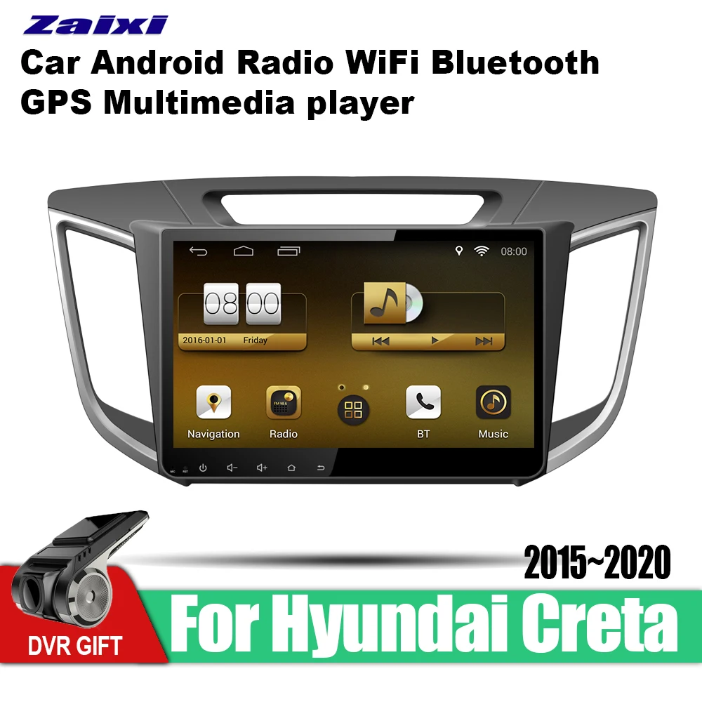 Автомобильный мультимедийный плеер ZaiXi Android с GPS для Hyundai Creta 2015 ~ 2020 автомобильная