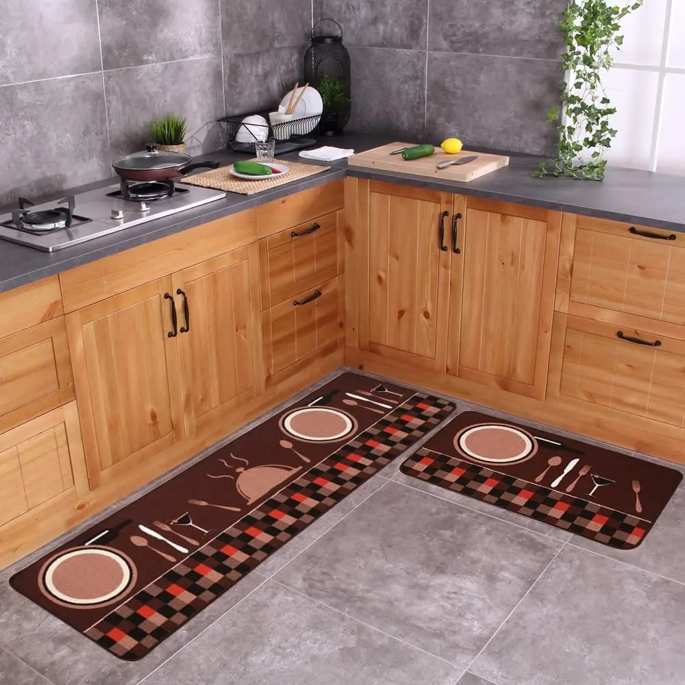 Нескользящий кухонный коврик Резиновая подложка для прихожей набор украшения