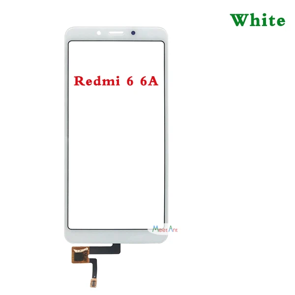 For Redmi 6 6A White Высокое качество для Xiao mi Red mi 6 6A/5A сенсорный экран дигитайзер сенсор внешняя Передняя стеклянная панель объектива для Red mi 6 Pro/mi A2 Lite - Цвет: For Redmi 6 6A White