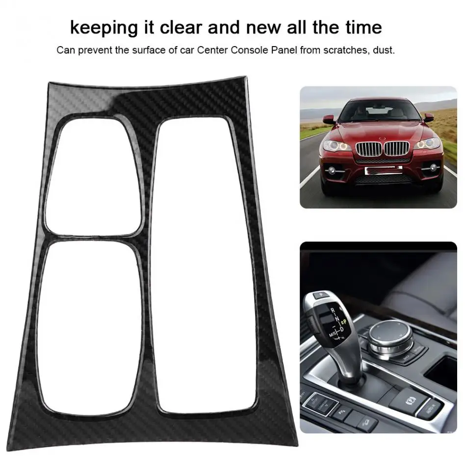 

High-end Version Carbon Fiber Car Dashboard Console CD Panel Cover Trim for BMW X5 X6 E70 E71 2007-2013 Car Accessories Sticker