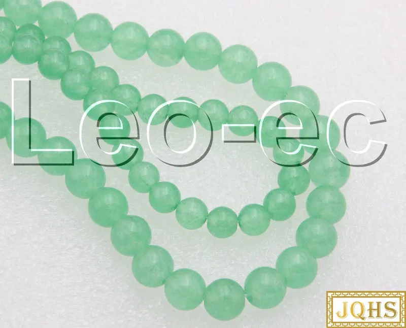Круглые зеленые нефритовые бусины AAA 6 мм 8 мм для изготовления ювелирных изделий, нитка 15 дюймов, V1483