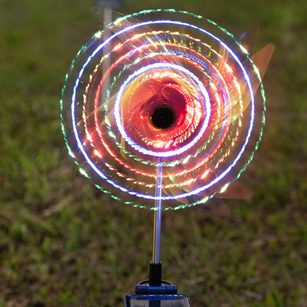 

2PCS Outdoor Solar Lights Garden Windmill Pinwheel Lamp 32 LED Four-Colored Lights For Outdoor Lawn Yard Landscape Party Decor