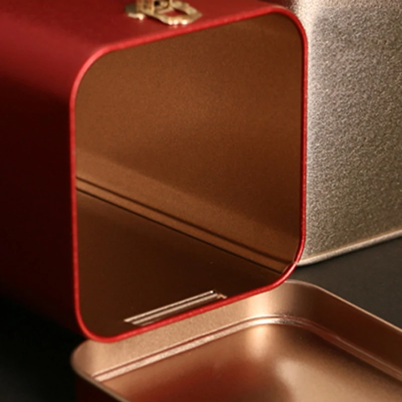 Однотонная жестяная чайная коробка квадратные жестяные контейнеры