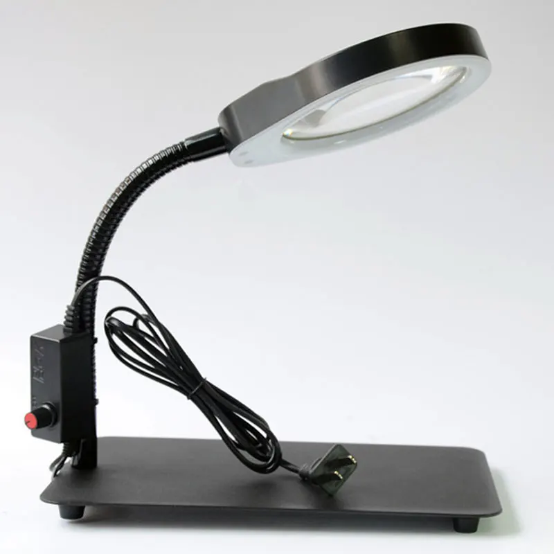 8X светодиодный настольный увеличительный стеклянный Настольный светильник 110-220
