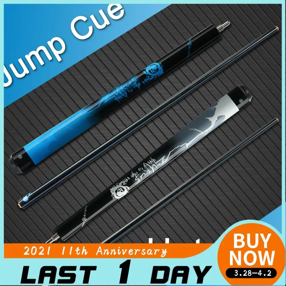

POINOS Billiards Jump Cue 13mm BakeliteTip 108 cm Length Carbon Maple Shaft Smooth Wrap Jumping Stick Kit Handmade Jump Cues